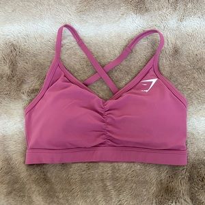 Gymshark ruched sports bra.